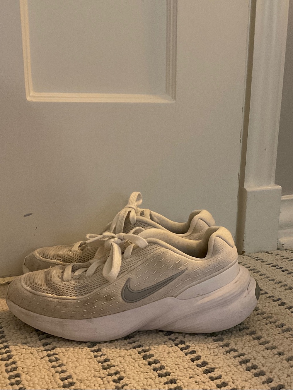 Nike Kids Cream/White Lightweight Running Sneakers